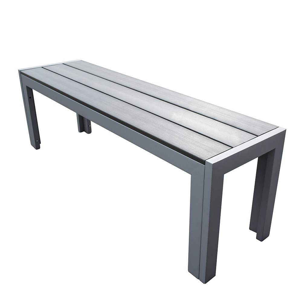Malmo Bench with Aluminium Frame - Grey